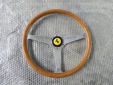Momo Monza Ferrari Wood Steering Wheel Ferrari Super Rare Item.