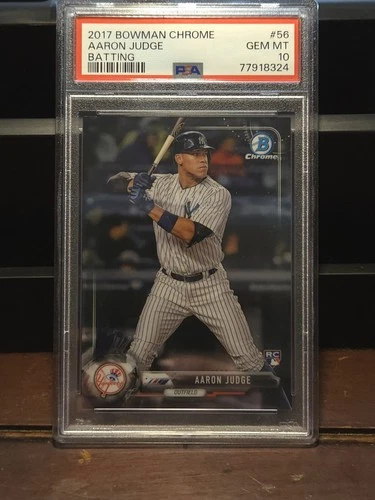 ​2017 Bowman Chrome AARON JUDGE Rookie #56 BATTING RC PSA 10 GEM MINT Yankees 🔥