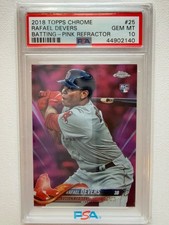 2018 Topps Chrome - Rafael Devers #25 Pink Refractor (RC) PSA 10
