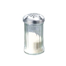 American Metalcraft GLA319 12 oz Glass Cheese Shake w/Large Hole Top