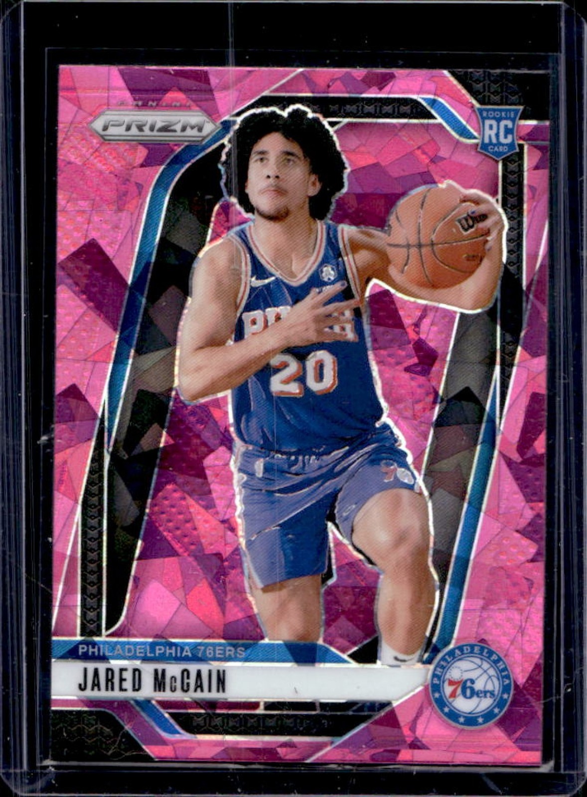 2024-25 Prizm Jared McCain RC Pink Ice Rookie #222 76ers