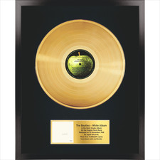 The Beatles - White Album / LP Gold 12" / Memorabilia / Souvenir in black fram