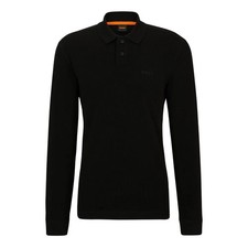 Image of BOSS Mens Black Long Sleeve Petempestol Polo Shirt XL BNWT C1889