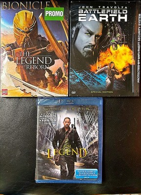 Battlefield Earth+Bionicle DVDs + I Am Legend Blu-Ray Lot- New Sealed