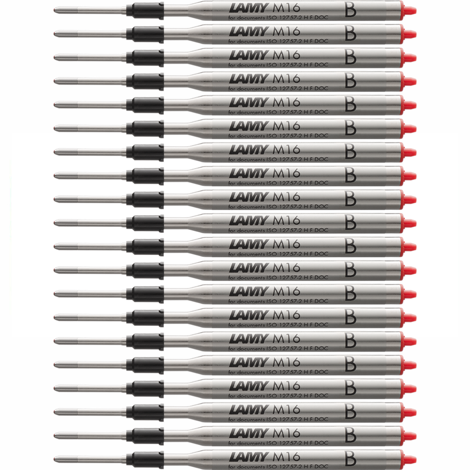LAMY M16 Ballpoint Pen Refill - Broad - Red Ink - Pack of 20