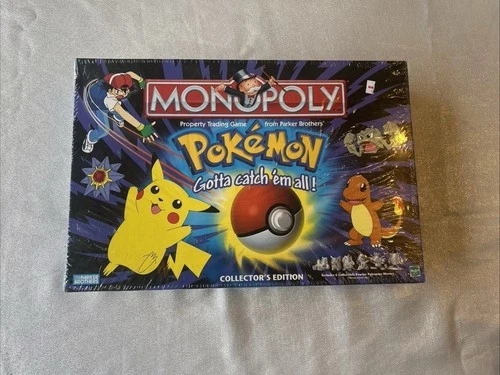 Vintage 1999 Hasbro POKEMON Collector's Edition MONOPOLY Board Game-New/Sealed!