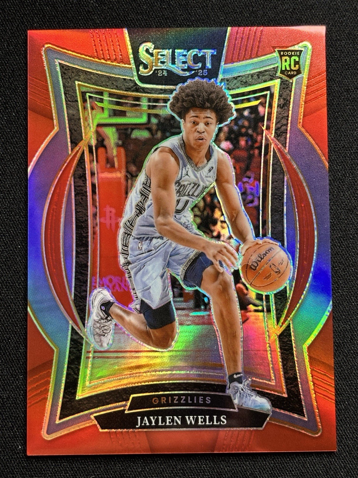 2024-25 Panini Select Concourse Jaylen Wells #79 Red Prizm /199 Rookie Grizzlies