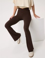 OFFLINE By Aerie Medium Brown Real Me High Waisted Crossover Flare Legging