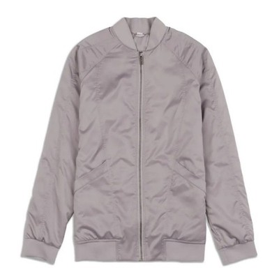 Lululemon Trace Back Bomber Dark Chrome Jacket 4 W4ATRS Women s Lightweight Gray