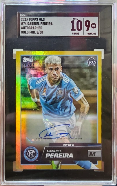2023 Topps MLS Gabriel Pereira Autograph #74 Gold Foil /50