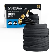 2025 Upgraded 100FT Non-Expanding Garden Hose, Lightweight, Flexible Ultra-Li...