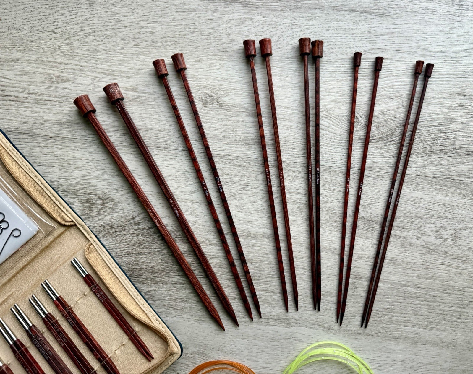Knitters Pride Cubics Square Knitting Needle Set (Wood Circular Set) + Straights
