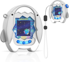 Silicone Case for Tamagotchi Paradise with Lanyard, Stand up Cute Cartoon Shark