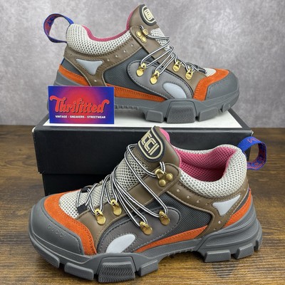 Gucci Sega Flashtrek Crystal Grey Orange Size 6 UK / 7 US Men
