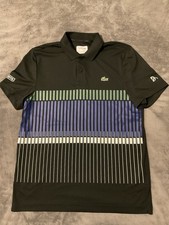 Lacoste x Novak Djokovic Polo Shirt Men's Sz Large 2017 French Open Navy Tennis