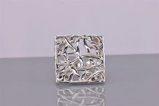DGS Sterling Silver 22mm Branched Openwork Modernist Band Ring 925 Sz: 8