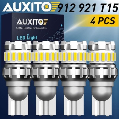 4X AUXITO 921 LED Reverse Light Canbus 912 T15 W16W Backup Bulb Cool White 6500K