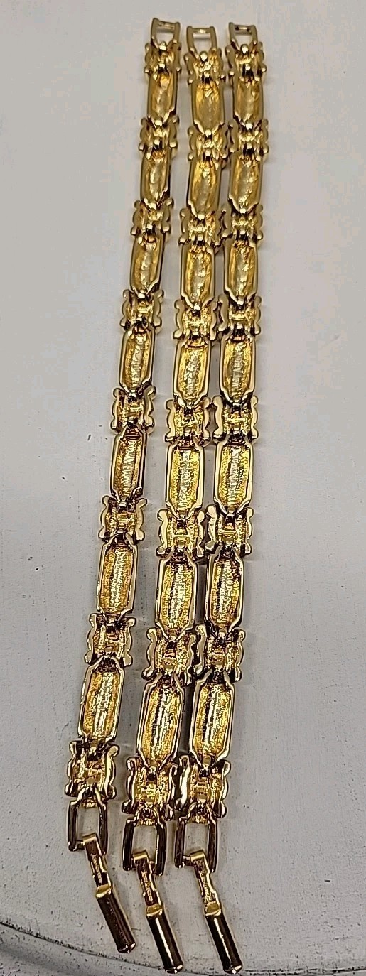 Joan Rivers X Pattern Enamel Link Braclets & Earr… - image 2