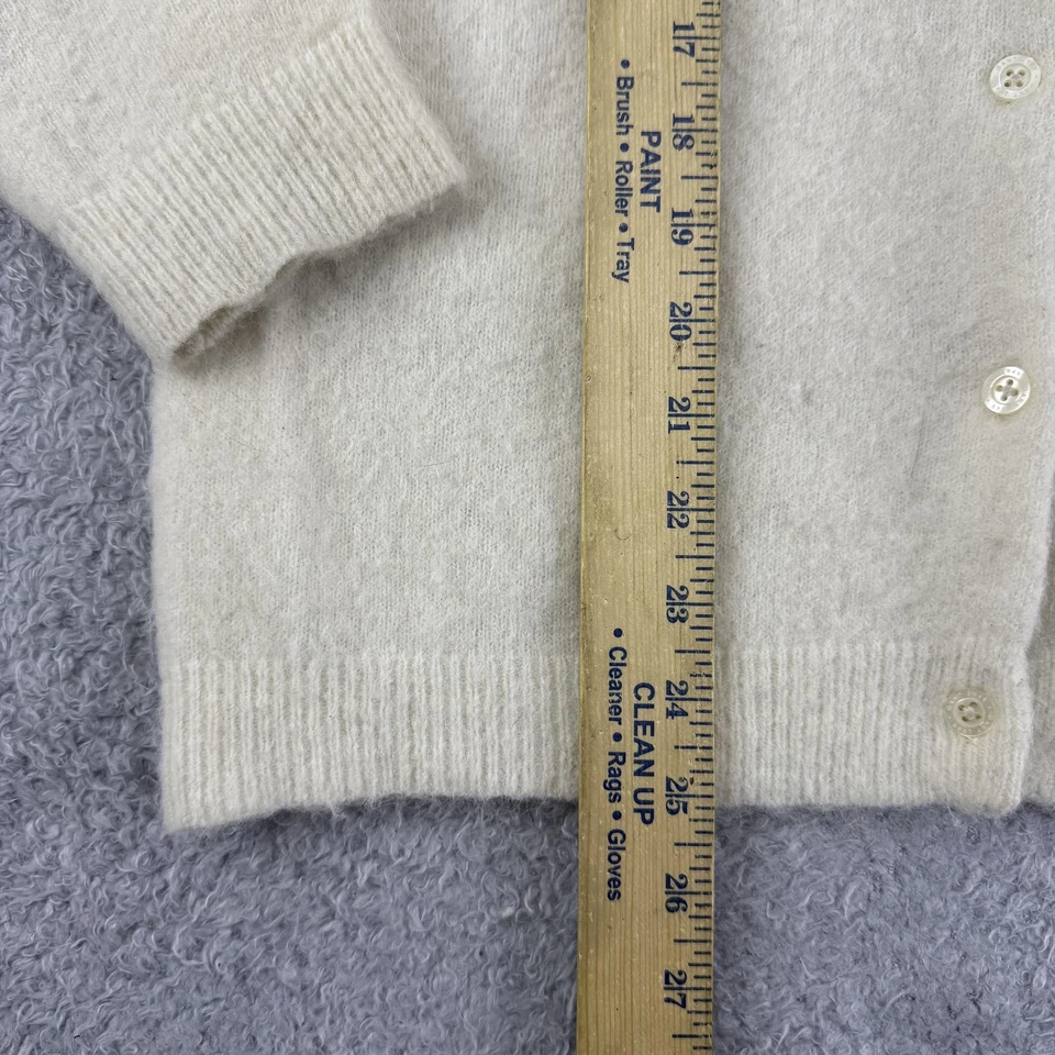 GANT Sweater Womens XL Ivory Alpaca Wool Blend Cardigan Button Front Crewneck - Image 3 of 4