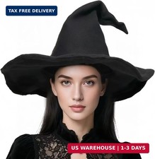 Witch Hat, 18IN Wizard Hat Cosplay Accessories for Halloween Costume Party Chris