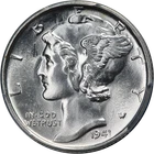 1941-S Mercury Dime PCGS MS66 FB Blazing White Gem Strong Strike