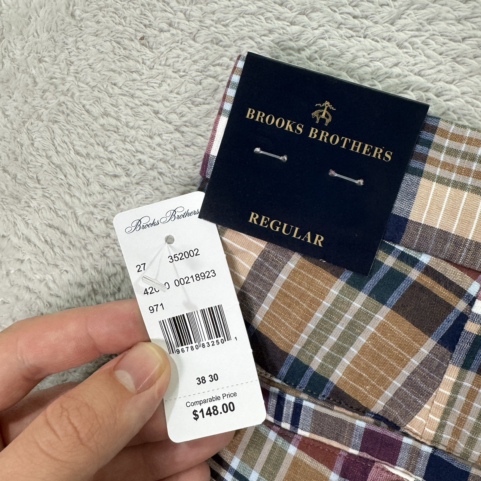 NEW Brooks Brothers Indian Madras Plaid Golf Pants Mens 38x30 Cotton Patchwork thumbnail 3