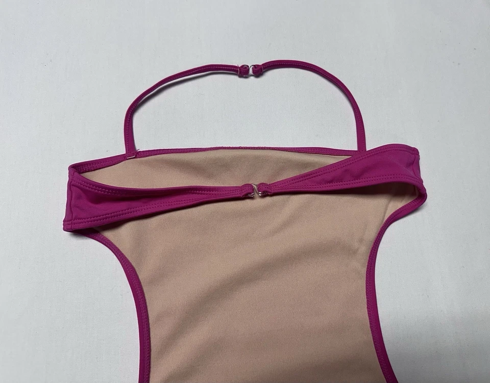 Traje de baño Ralph Lauren joven niña talla 12 con volantes una pieza rosa Foto 3 de 4