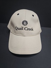 QUAIL CREEK ADJUSTABLE STRAP BEAUTIFUL ROBSON TAN HAT CAP EXCELLENT CONDITION **