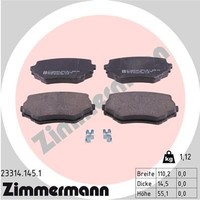 Zimmermann Bremsbelagsatz, Scheibenbremse 23314.145.1 FüR Suzuki