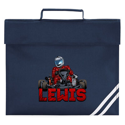 Go Kart Büchertasche personalisiert Schulanfang Kindergarten individuelle Geschenke Kindertaschen Jungen