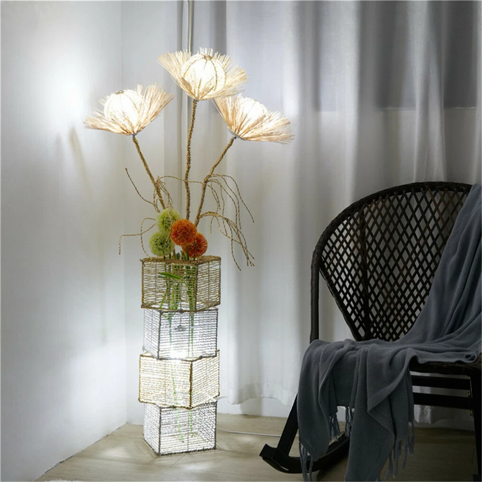 Unique Modern Bohemian Standing Light Vase Stand Up Lamp Floor LED Uplight Lamp - Image 3 of 4