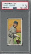 DEACON PHILLIPPE 1909-11 T206 PIEDMONT 350 BASEBALL VG-EX PSA 4