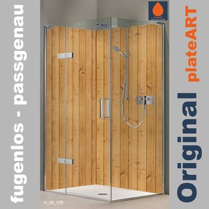 Eck Duschruckwand Ruckwand Dusche Alu Fliesenersatz Fliesen Holz Rotbraun Ebay