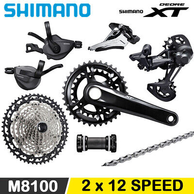 Shimano Deore XT M8100 2x12 Speed MTB Groupset 170 175MM 32 Shimano Deore XT M8100 2x12 Speed MTB Groupset 170 175MM 32