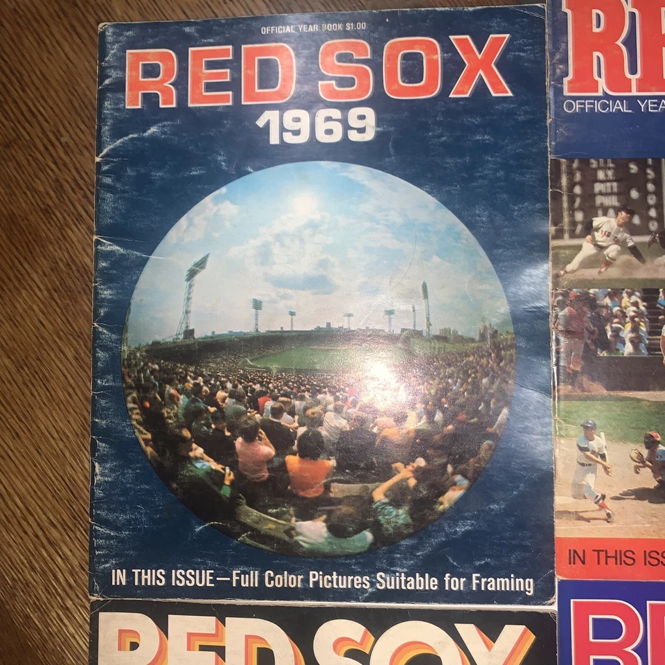 1969 Boston Red Sox Official Program + 1970, 1971, 1975, 1986 And 1988 Yearbooks - Image 2 of 4