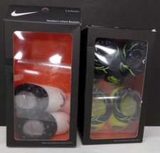 New-Open Box-3 Pairs Nike Baby/Infant Booties/Socks-Lime/White-Newborn 0-6 Month