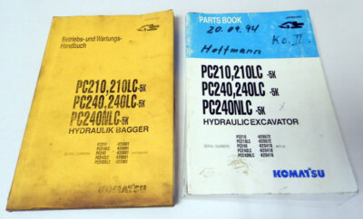 Betriebsanleitung + Ersatzteilliste Komatsu PC210/LC-5K PC240/LC/NLC-5K Wartung
