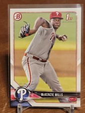 2018 1st Bowman Chrome BCP87 McKenzie Mills Philadelphia Phillies