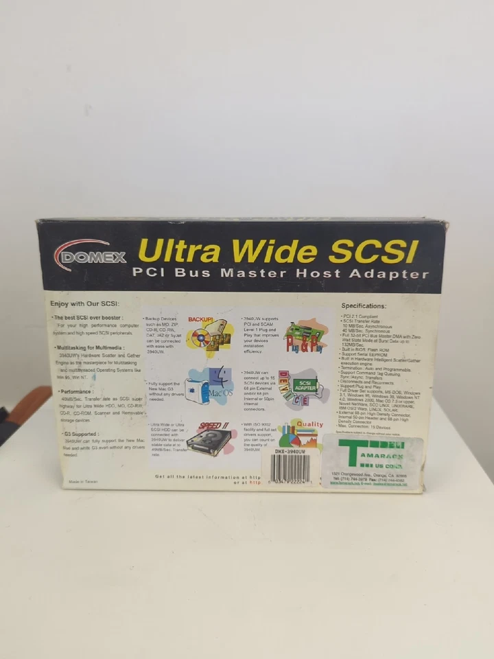 Domex DMX 3940UW Ultra Wide SCSI PCI Bus Master Host Adapter - Image 3 of 4