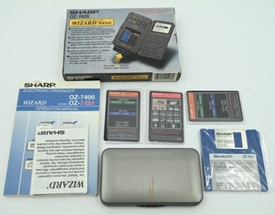 Vintage Rare Sharp Wizard OZ-7420 Electronic Organizer 64KB Complete in Box