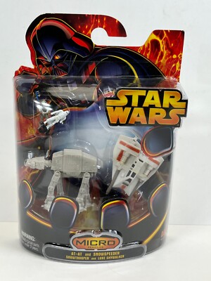 Star Wars Micro Machines Vehicles AT-AT Walker Snowspeeder Luke Snowtrooper