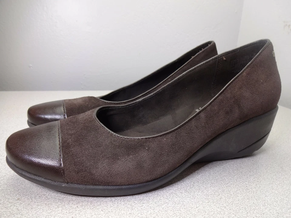 Zapatos de cuña ROCKPORT Adiprene de Adidas para mujer marrón K56676 talla US 8 / EUR 38,5 Foto 2 de 4