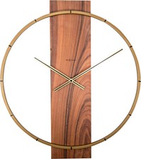 NeXtime Wanduhr "CARL", lautlos, aus Holz, Braun, 58,2 x 50,8 cm