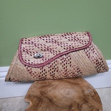 Woven Straw Oversized Envelope Clutch Purse Bag Beach Resort Summer Vacation