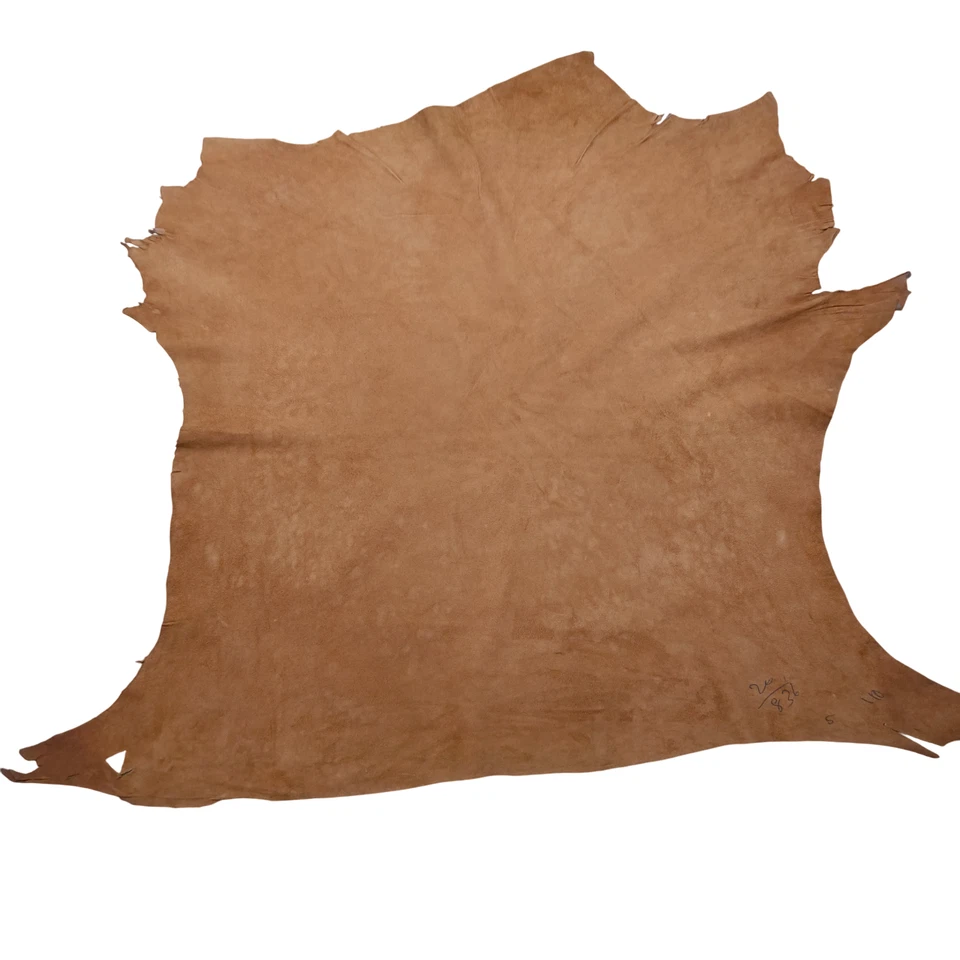 Brown Suede BEST Quality Hides Lambskin Thin Soft Leather Hide skin skins 6sqft - Image 4 of 4
