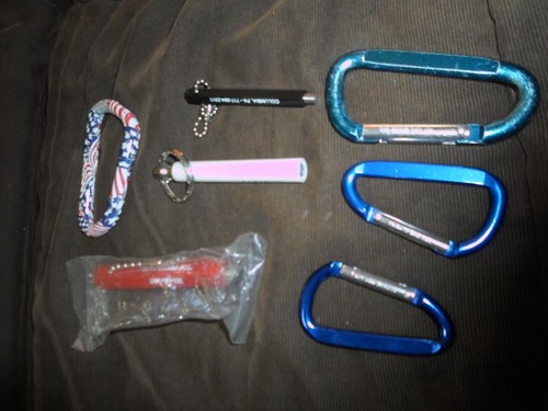 science carabiners and stick magnets-3 stick magnets and 5carabiners-lightweight
