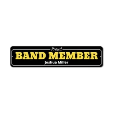 Band Member Sign, Band Decor, School Music, Custom Band Player Aluminum