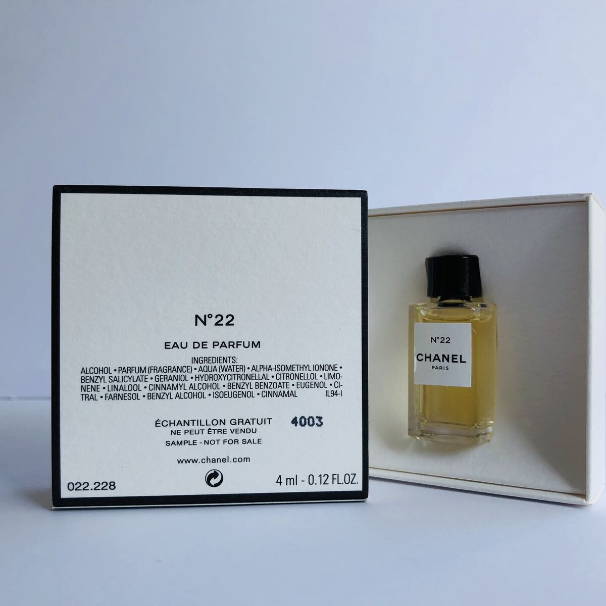 CHANEL Les Exclusifs N22 Eau De Parfum EDP Splash Sample 4ml NIB