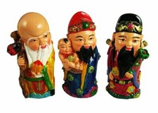 Neuf Décoratifs Fuk Luk Sau 3 Sage Homme pour Santé Richesse Et Bonheur Modèle