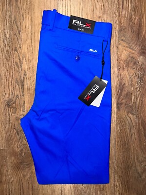 Polo Golf Ralph Lauren Mens RLX Slim Fit Royal Blue Pants W32 L32 BNWT RRP  £155 UK